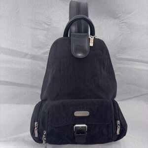 Baggallini Black Nylon Mini Convertible Backpack To Slingbag Travel Lightweight